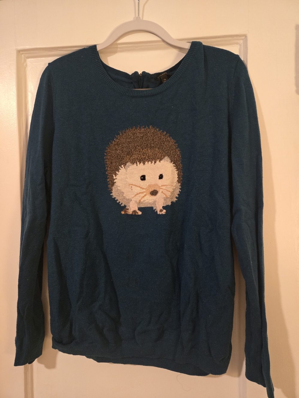 Blue Knitted Hedgehog Sweater